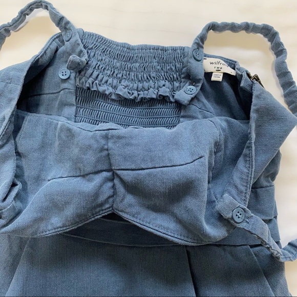 Aritzia Wilfred Converible Smocked Mini Dress Blue size 2 - Picture 8 of 16